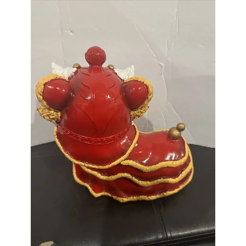 Chinese New Year Lion Dragon Figurine Red Gold Asian Decor Good Luck Fortune